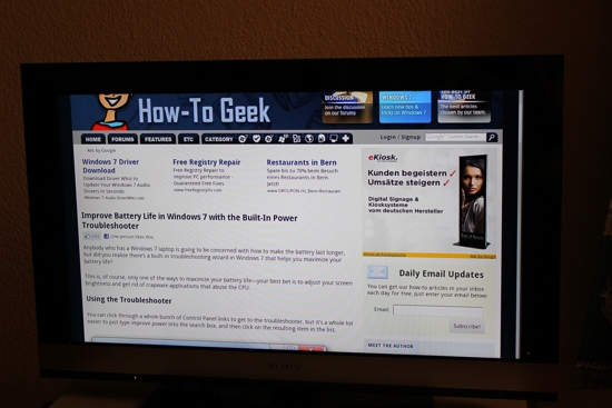 Google TV Chrome Browser