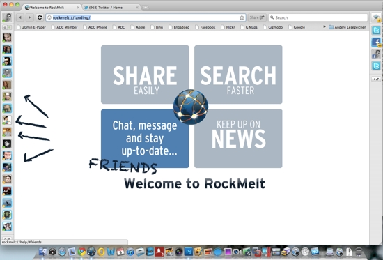 RockMelt Social Media Browser