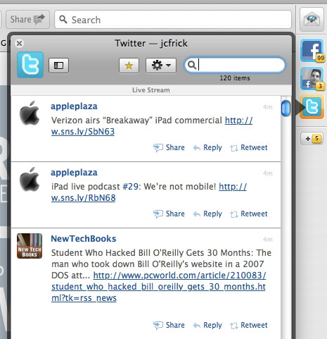 RockMelt Social Media Browser