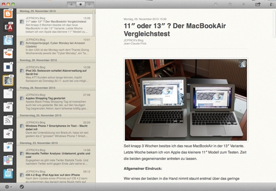 Reeder RSS Client for Mac OS X