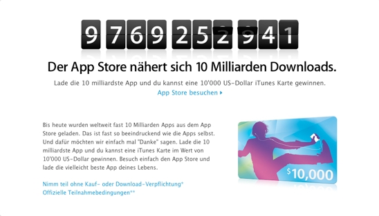 App Store 10Milliarden Downloads
