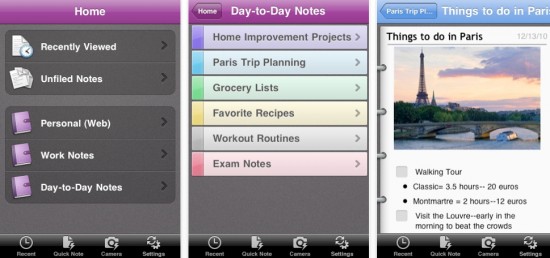 Microsoft OneNote for iPhone