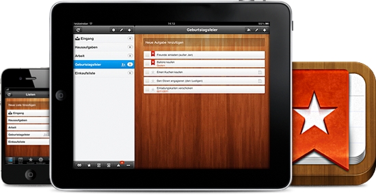 GTD Wunderlist iOS App