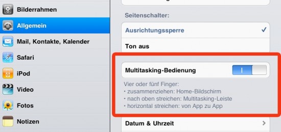 iOS 4.3 Multitasking Gestures
