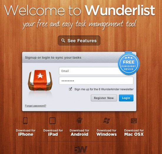 Wunderlist Web App