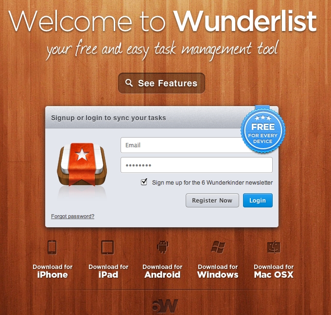 Wunderlist Web App