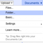 Google Docs ermöglicht Ordner Uploads