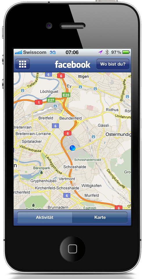 Facebook App iPhone iOS Maps