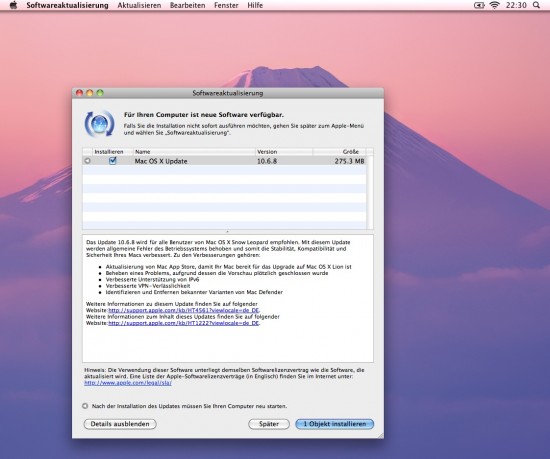 Snow Leopard OS X 10.6.8 Update