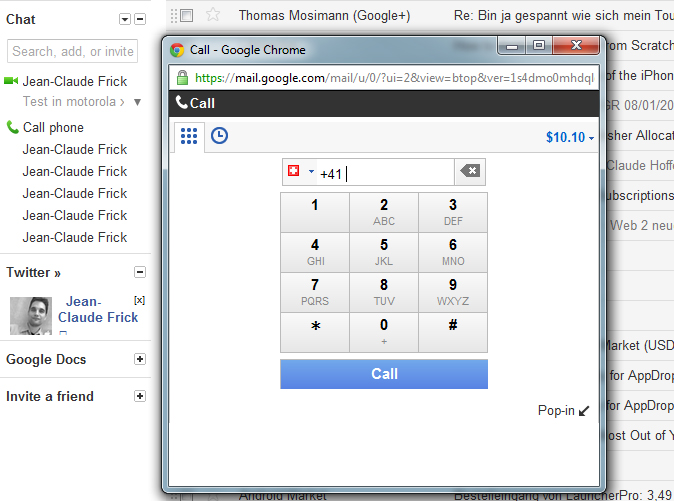 Gmail VoIP Feature