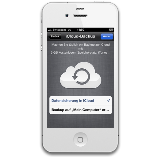 iOS 5 iCloud Backup on iPhone