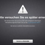 MobileMe Migration zur iCloud überlastet