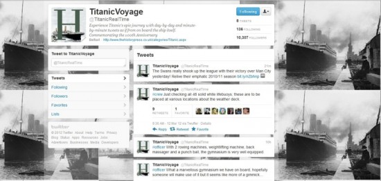 Titanic Realtime Tweets