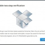 Dropbox führt 2 Wege Authentifizierung ein