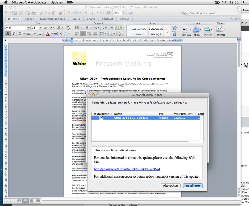 Microsoft office update for mac 2011