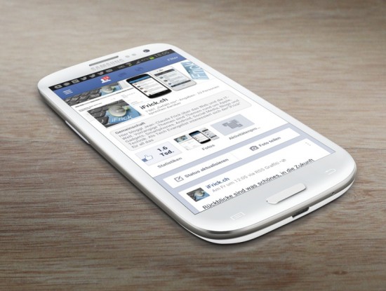 Facebook Seitenmanager auf Samsung Galaxy S3