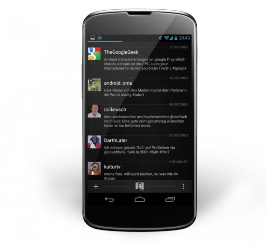 Carbon Twitter Client on Nexus 4