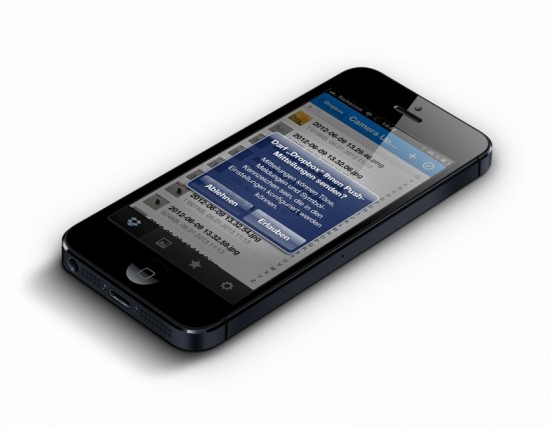 Dropbox Push on iPhone 5