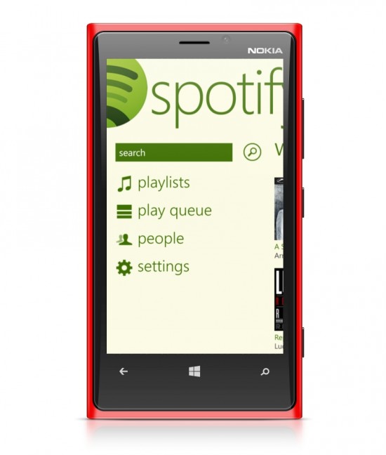 Spotify on Lumia 920