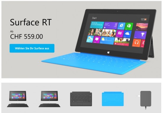 Surface RT in Switzerland