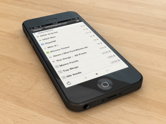 Reeder on iPhone 5