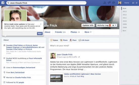 Facebook Profile New 2013