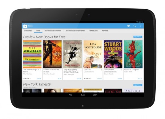Play Books Home - Tablet