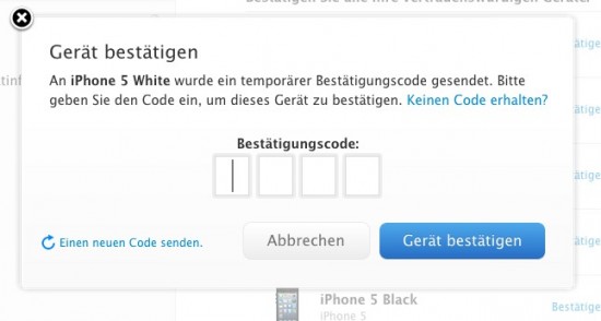 Apple Zwei-Faktor-Login-iPhone-Code