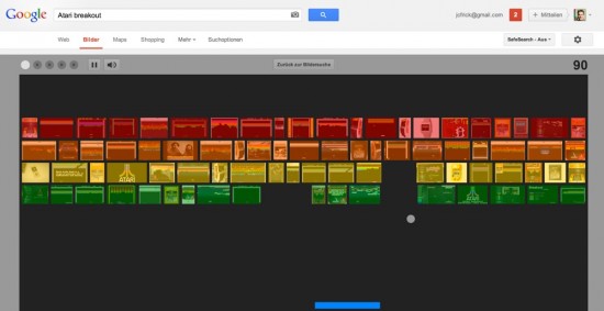 Atari Breakout on Google