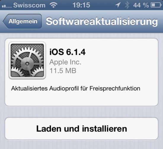 iOS 6.1.4 Update