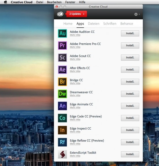 Adobe CC Apps