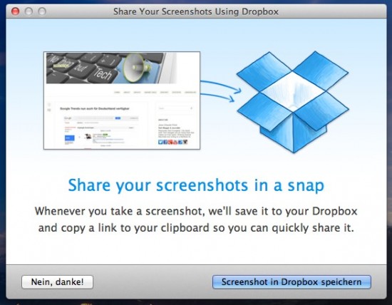 Dropbox Beta Screenshot Feature