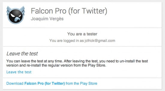 Falcon Pro Beta Tester