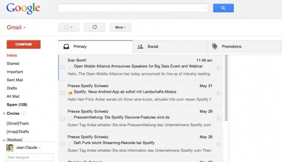 New Gmail Tabs