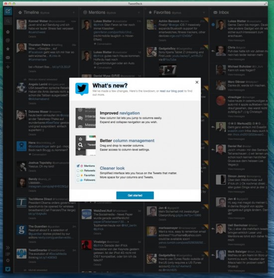 TweetDeck for OS X New Design