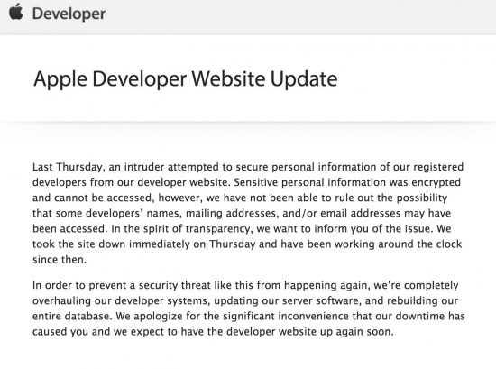 Apple Dev Hackt E-Mail
