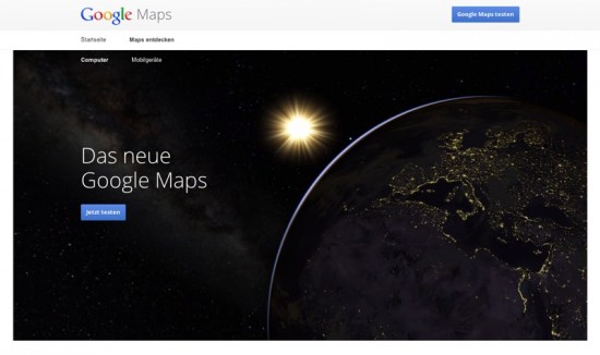Google Maps ausprobieren