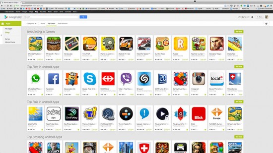 Google Play Store New Design 2013