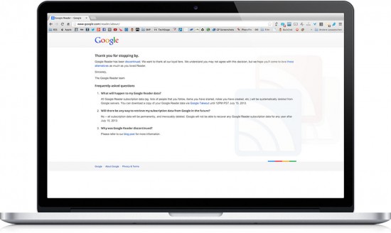 Google Reader deaktiviert