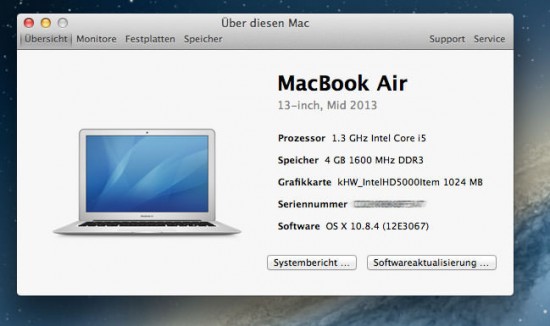 MacBook Air 2013 About