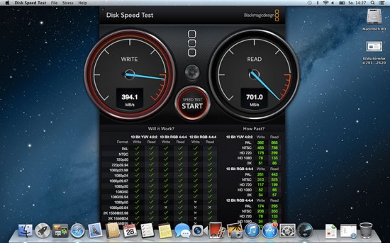 MacBook Air 2013 SSD Speedtest