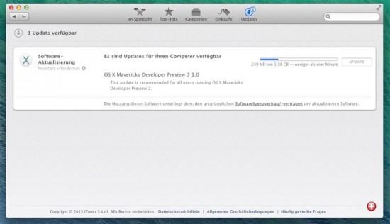 OS X Mavericks Beta 3