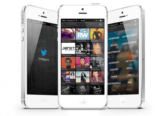 Twitter Music App on iPhone