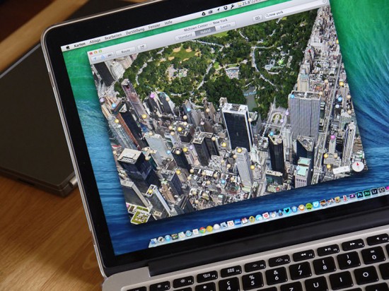 OS X 10.9 Mavericks mit Karten App