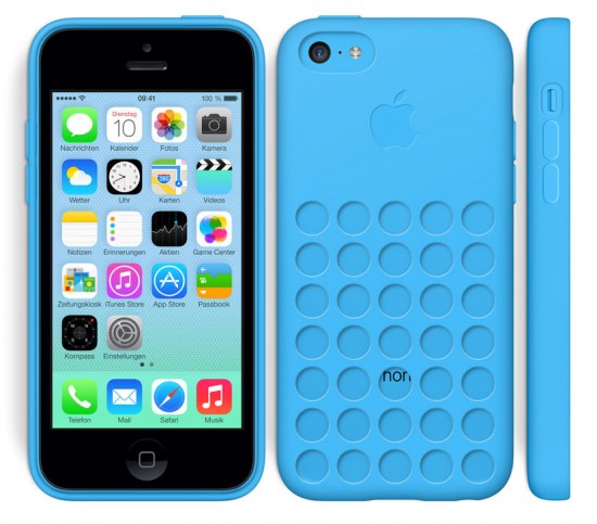 iPhone 5C Blau mit Hülle