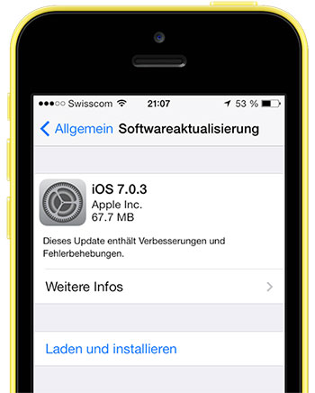 iOS 7.0.3 Update