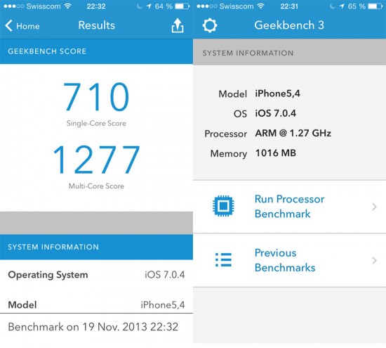 iPhone 5C Benchmark