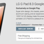 LG G Pad 8.3 Google Play Edition veröffentlicht