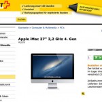 Ausverkauf im Postshop: Rabatte auf iMac und iPod