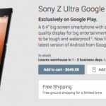 Sony Xperia Z Ultra Google Play Edition veröffentlicht